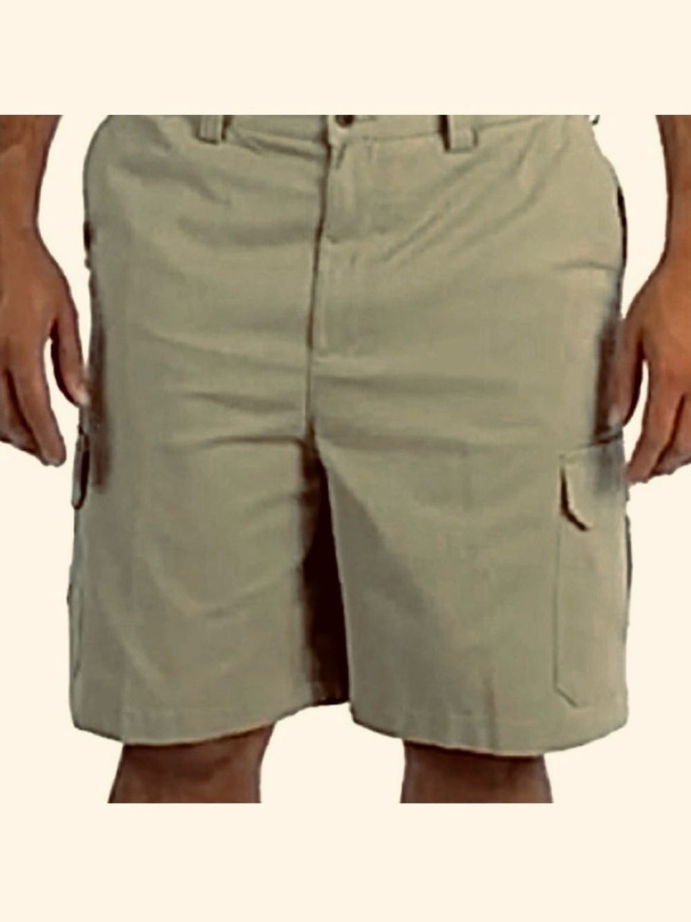 Geoffrey Beene Men's Extender Cargo Shorts-Comfort Waistband. Size: 42